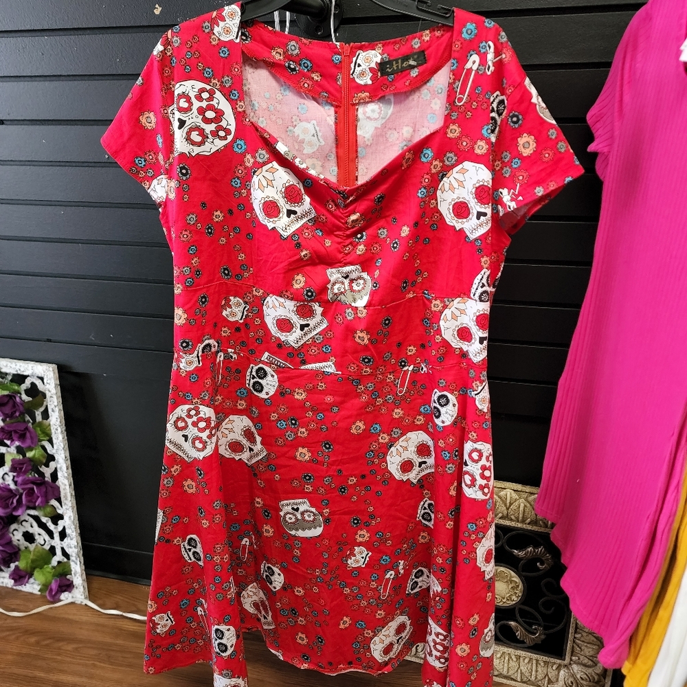 Sugar Skull pinup style dress 4xl